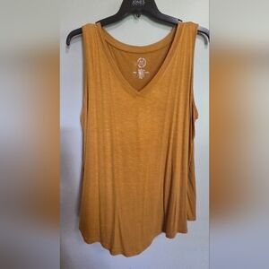 Maurices 24/7 Brownish Yellow Relaxed Tank Top
